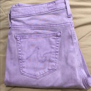AG Purple Cigarette Leg pants